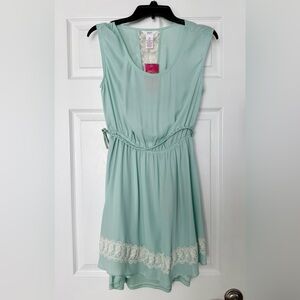 Candie's Light Blue Dress with White Lace Detail